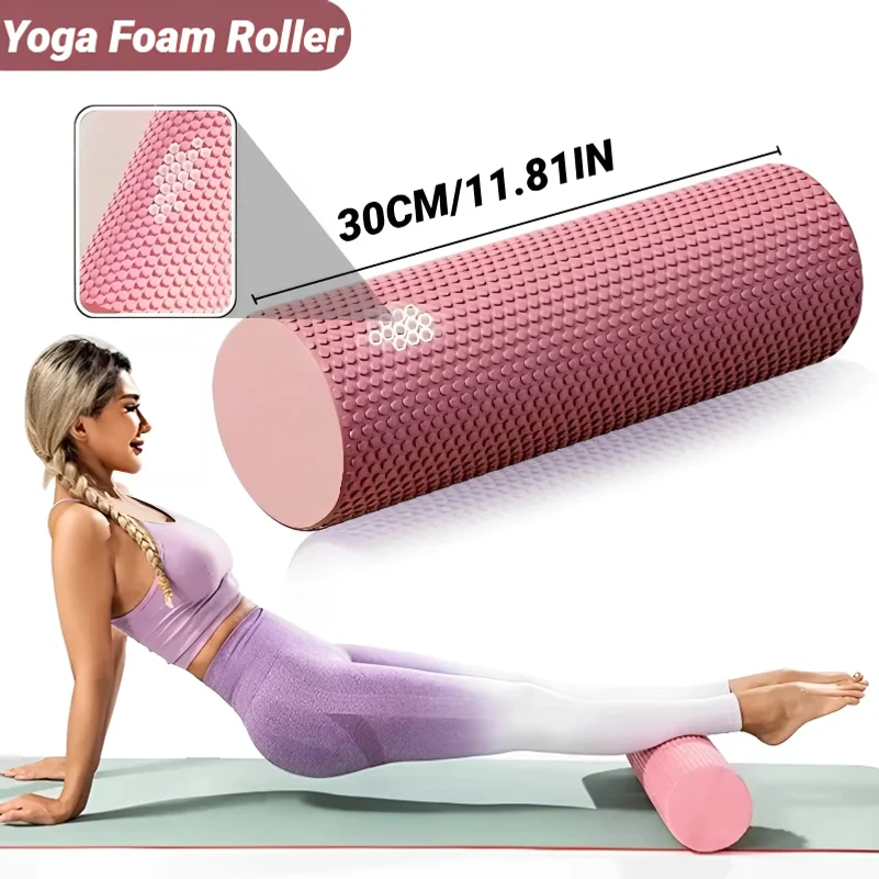 Pilates Yoga Home Workout - Hexagonal Yoga Roller: EVA Foam Cylinder