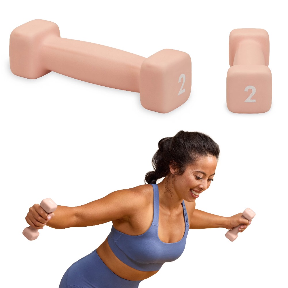 Pilates & Yoga Training Center - Neoprene Coated 2 Pound Dumbbell Single