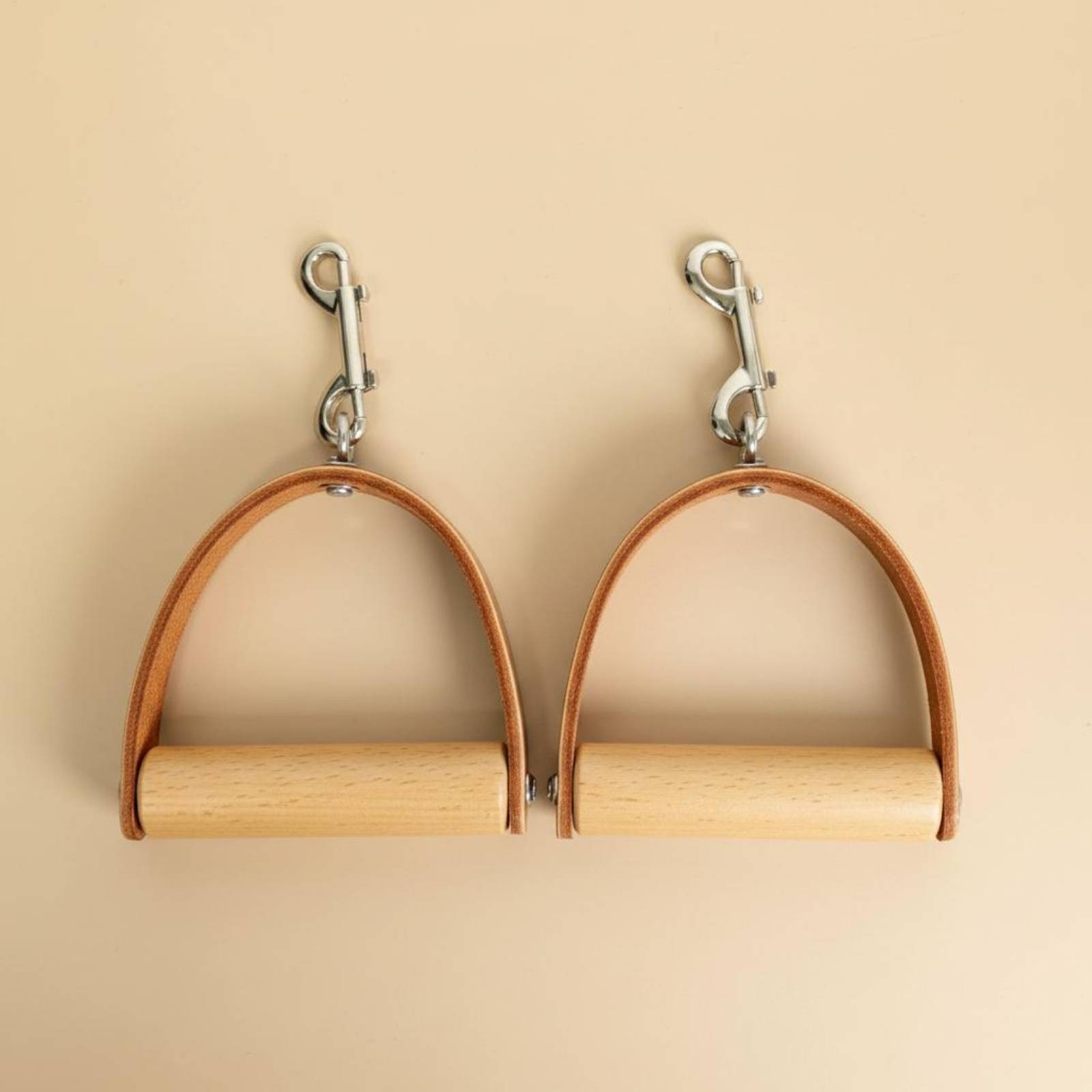 2 Pieces Leather Wood Handles  – Pilates & Yoga Training Center recenzja i cena