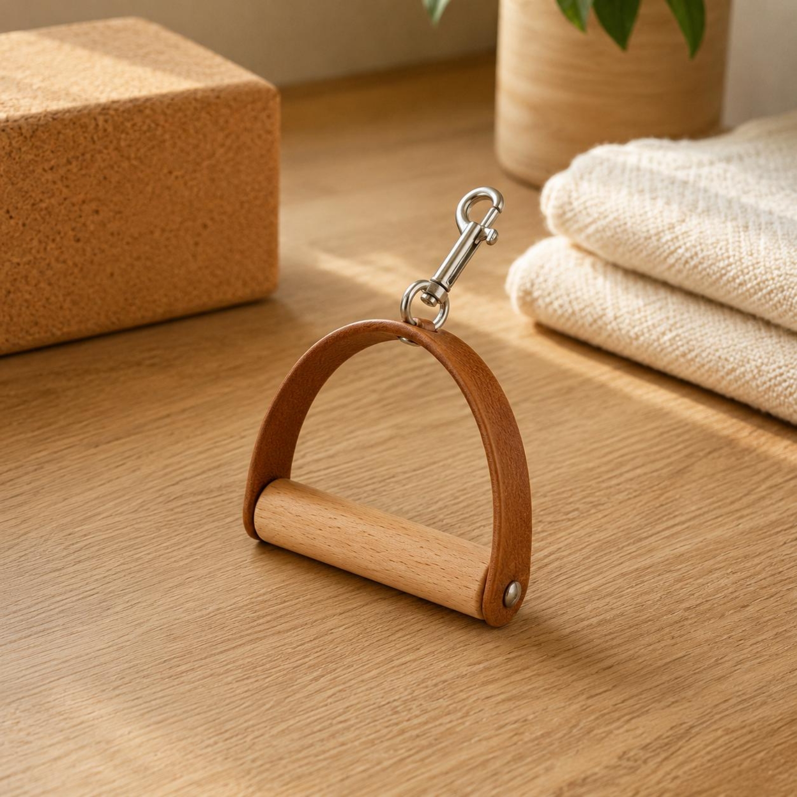 2 Pieces Leather Wood Handles  – Pilates & Yoga Training Center recenzja i cena