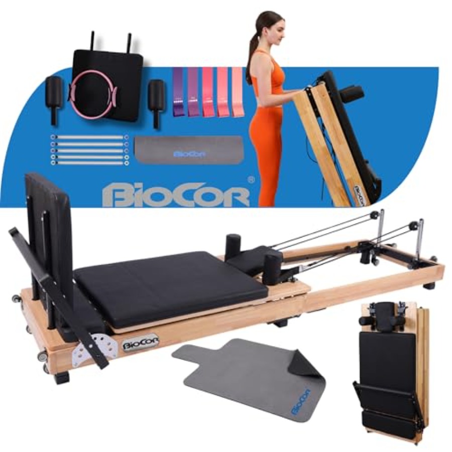 MAX4.0 Pilates Reformer Wood H – Pilates Yoga Home Workout recenzja i cena