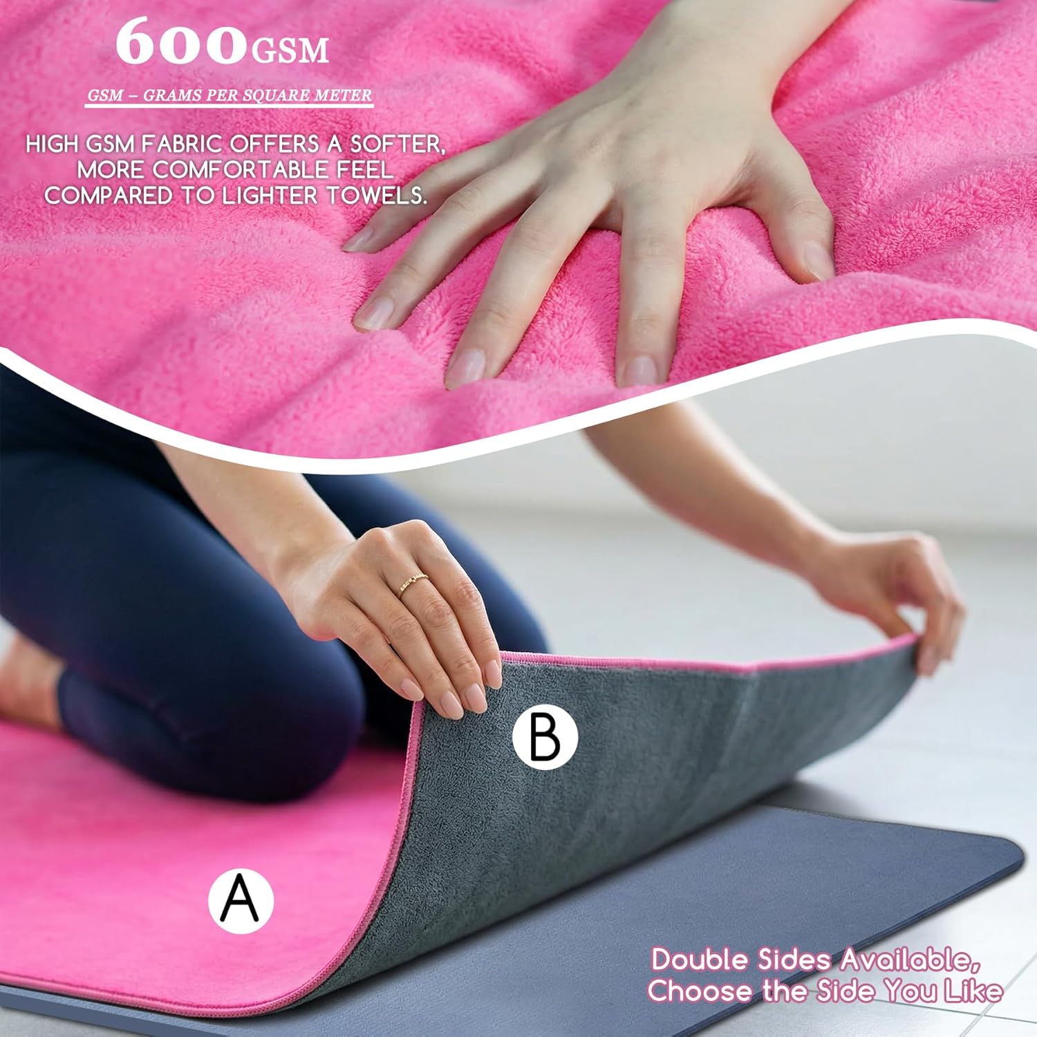 Yoga Mat Towel, Extra Thick 60 – Fitness Yoga Pilates recenzja i cena