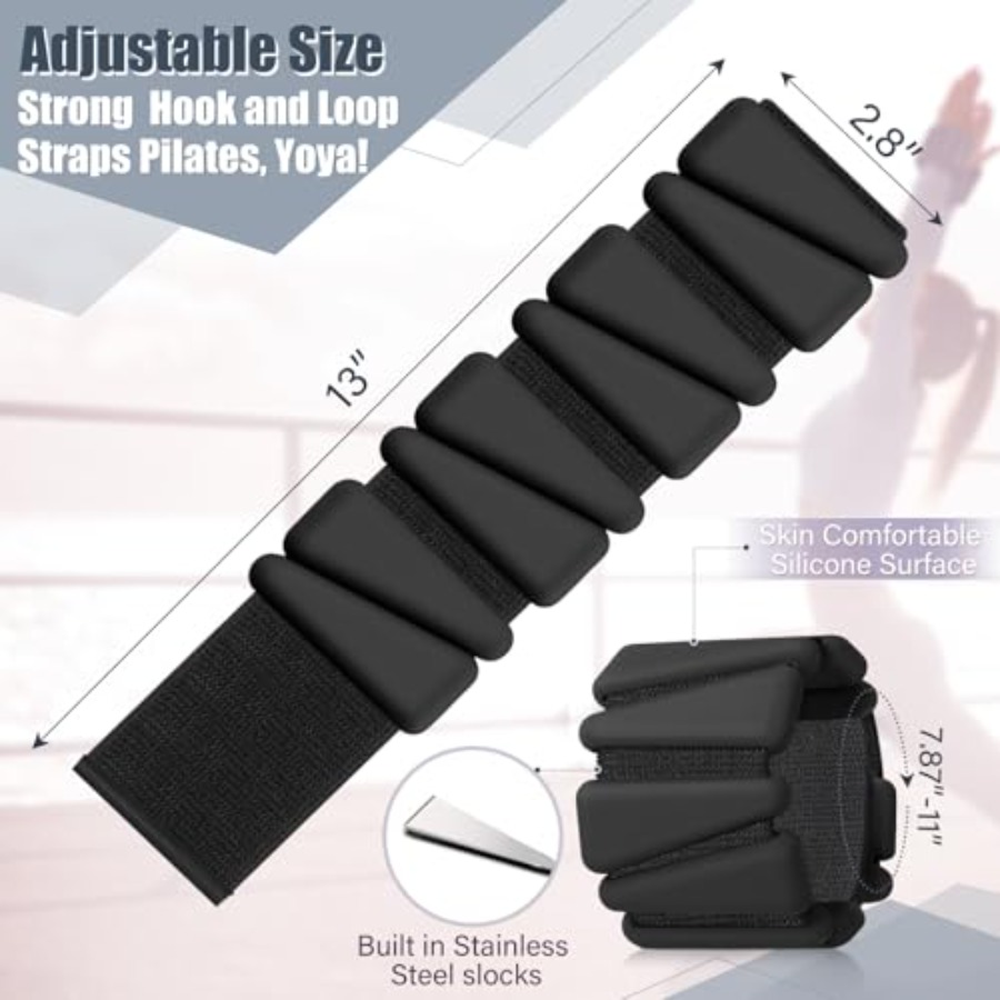 Adjustable Silicone Wrist Ankl – Pilates Yoga Home Workout recenzja i cena