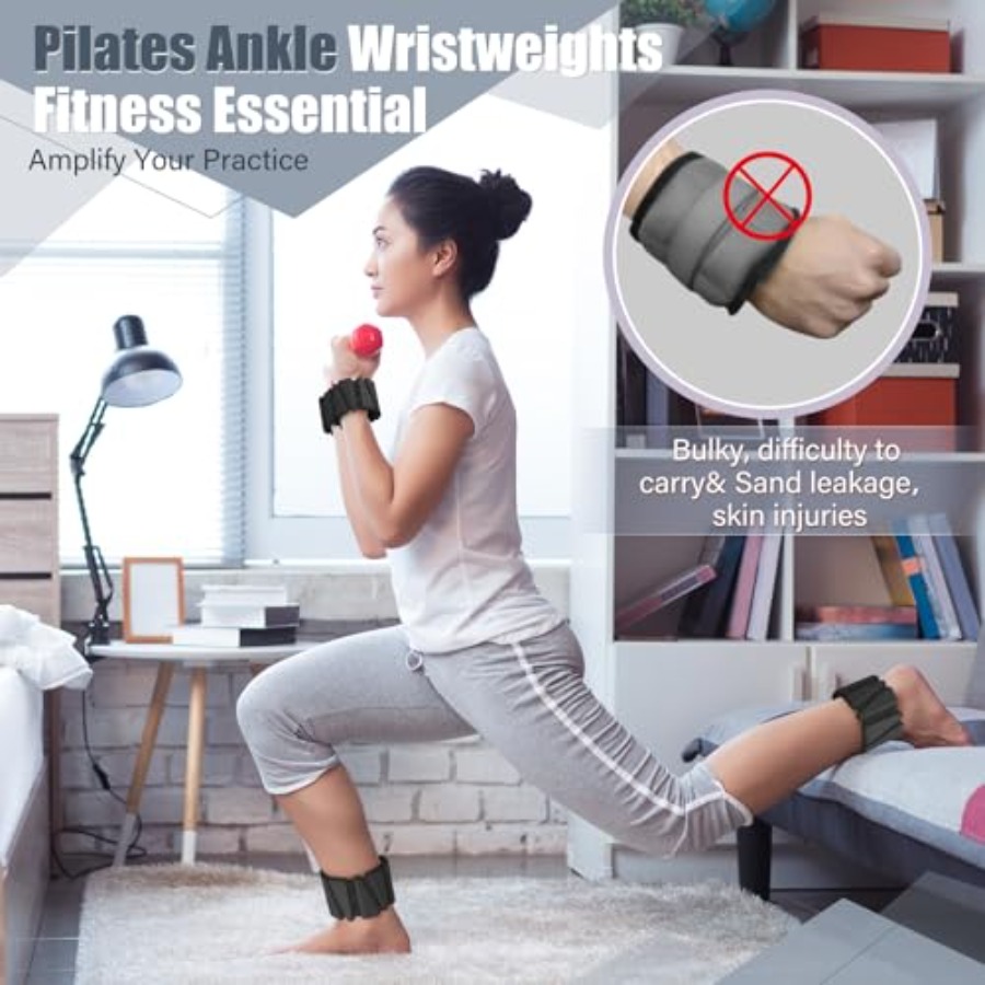 Adjustable Silicone Wrist Ankl – Pilates Yoga Home Workout recenzja i cena
