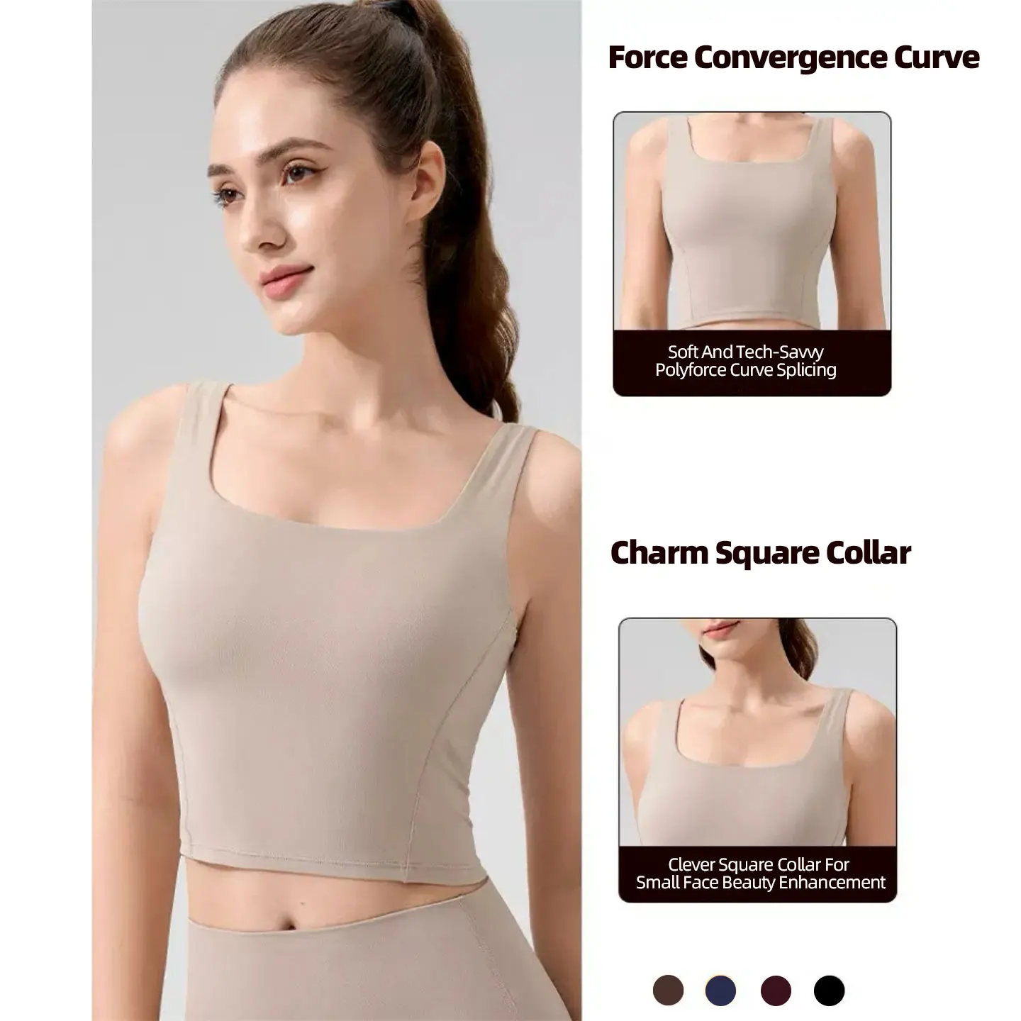 Women's Sports Yoga Vest Squar – Pilates Yoga Exercises recenzja i cena