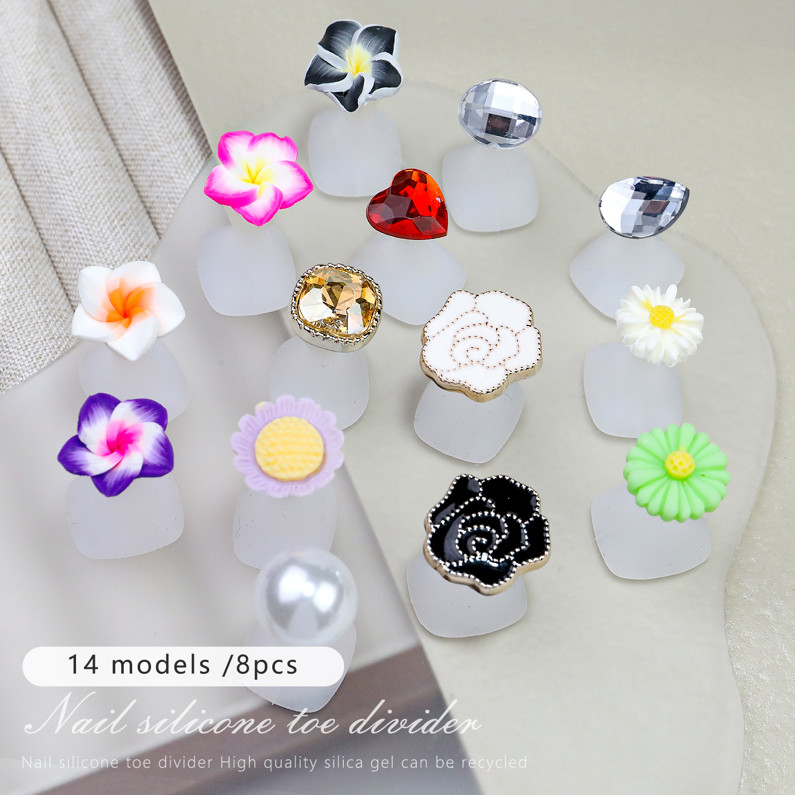 8pcs/Bag Soft Silicone Flower  – Toe Separator Silicon recenzja i cena