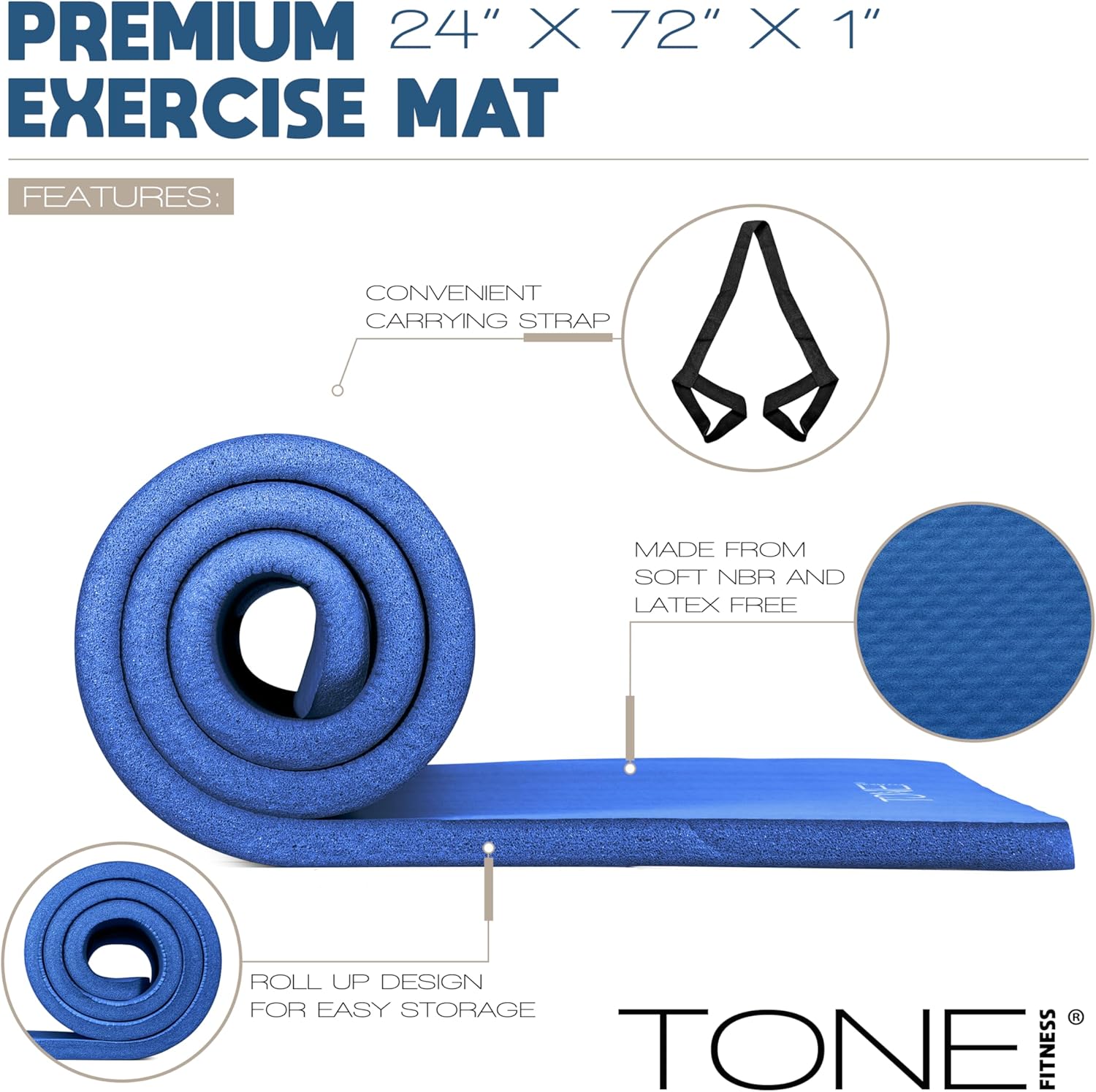 1-Inch Thick Yoga Mat, High-De – Pilates Yoga Home Workout recenzja i cena